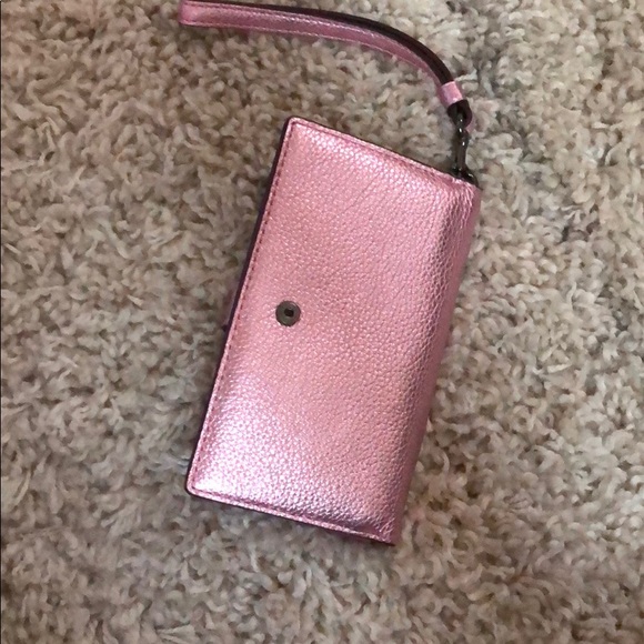 Pink metallic wallet/wristlet - Picture 3 of 4